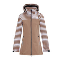 Nordberg Maddy - Softshell Outdoor Summer Jacket Ladies - Taupe Stripe - Size XXL