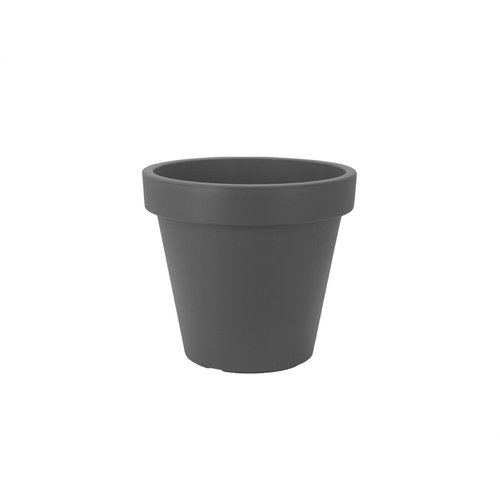 Anthracite de fleur en plastique Ø48 cm - Mur à double paroi - hauteur 43 cm