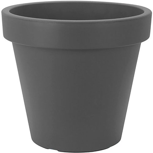 Set of 2 pieces of plastic flowerpot anthracite Ø48 cm - double -walled - height 43 cm