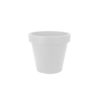 Plastic flowerpot white Ø39 cm - double -walled - height 34 cm