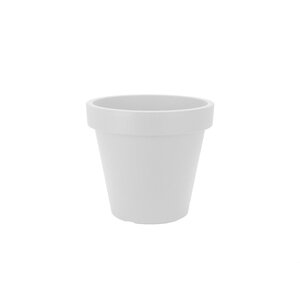 Plastic flowerpot white Ø39 cm - double -walled - height 34 cm