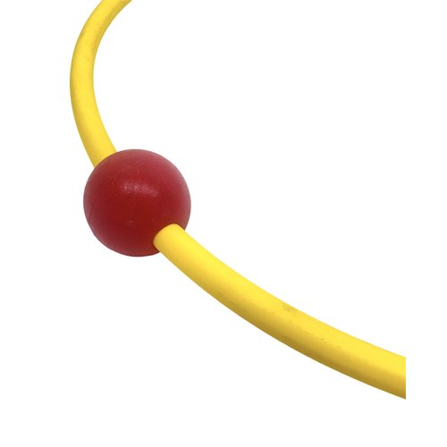 Training hoop/walking hoop Plastic yellow with 3 balls 60 cm