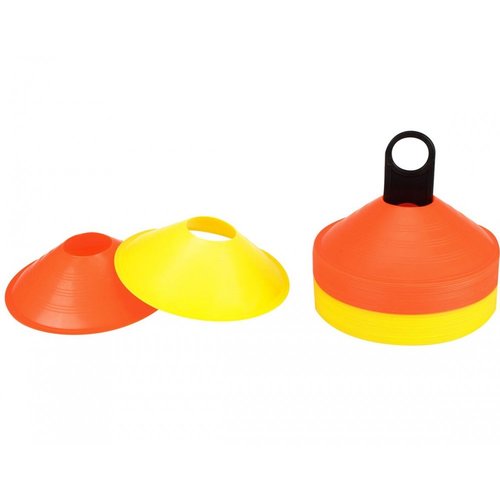 Set 50 pieces of training hats yellow/orange