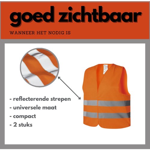 Safety vest Senior Orange per 2