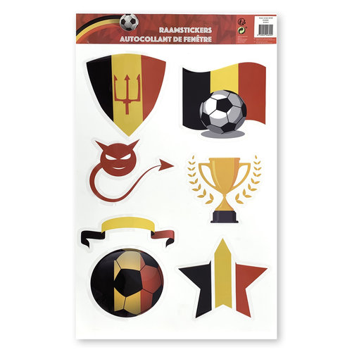 Autocollants de fenêtre EK / Coupe du monde Football Belgique 8204