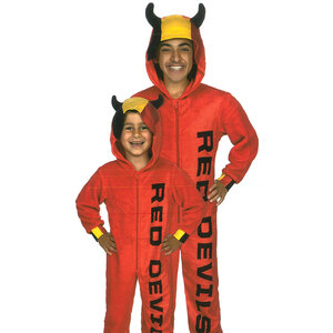 Europameisterschaft/Weltmeisterschaft des Onesie Red Devil für Kinder - Größe 110 - 116