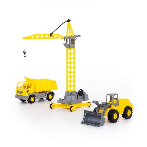 Wader Construction set 3 -piece with tap - Kiepwagen - Bulldozer