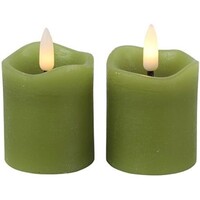 LED candles Rustic light green 5 cm - p/2