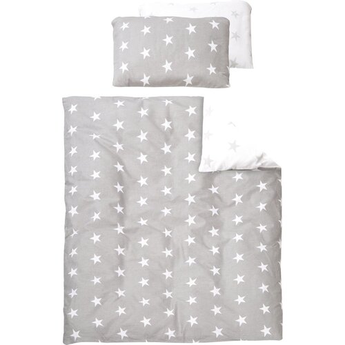 Roba Roba Bedtextiel Little Stars 135 X 100 cm Katoen Grijs 2-delig