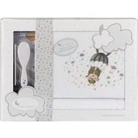 PARACHATE DE LISE INTERBABY 120 cm Fleep blanc / gris 4 pièces