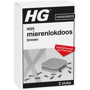 HG HGX - Lokdoos gegen Ameisen - NL0018600-0000 - 2 Stücke - unauffällig - ideal für Innenräume - kämpft gegen Ameisen, die effektiv kämpft