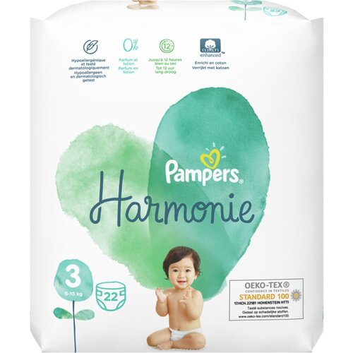 Pampers Pampers Harmonie Taille 3 (6 à 10 kg) - Emballage avec 22 Pampers