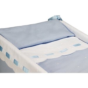 Don Algodon Couvercle de berceau de Don Algodon Zoe 70 x 45 cm Coton bleu / blanc