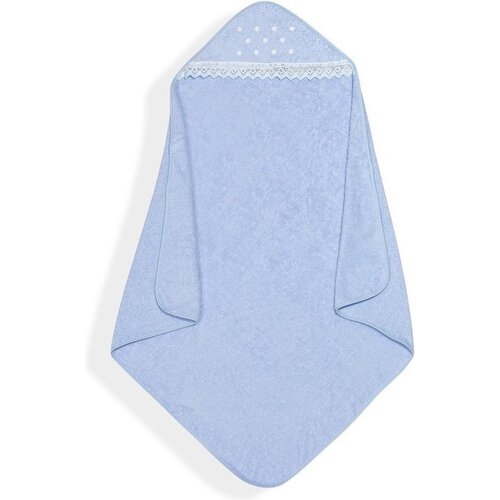 Interbaby Interbaby badcape dots junior 100 cm coton bleu