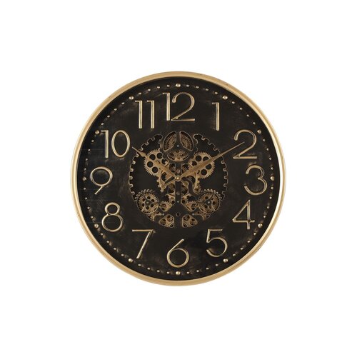 Countryfield Wandklok Tasma Zwart/Goud - 60 cm Countryfield Wandklok Tasma Zwart/Goud - 60 cm