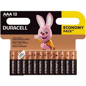Batterie Duracell AAA - 1,5 V - 12 pièces