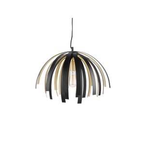 Leitmotiv Leitmotiv Willow Lampe - Hanging Lamp - Aluminium - Ø50 x 35 cm - Schwarz/Goldfarbe