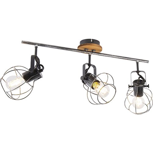 TRIO Trio Leuchten Torce - Ceiling lamp / wall lamp silver with 3 light points - Length 62 cm