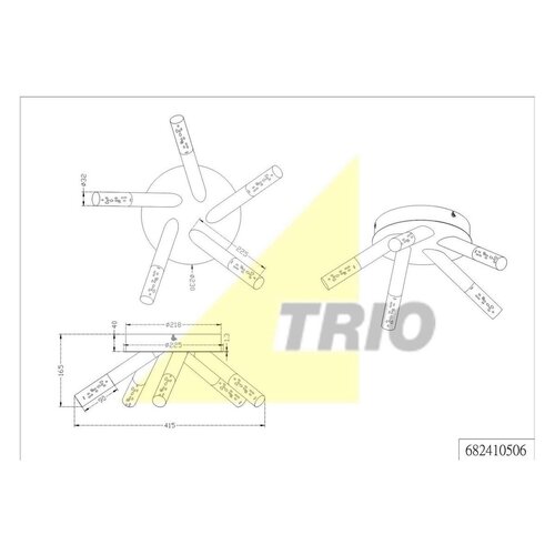TRIO Trio Bolsa - Ceiloniere Chrome Ø41 CM - SMD LED