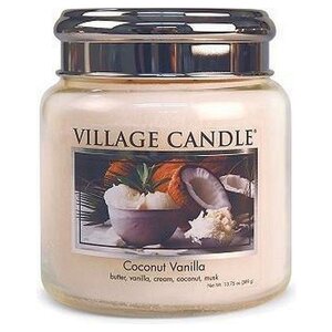Village Candle Village Candle Village Geurkaars Coconut Vanilla | boter vanille room kokos musk - medium jar