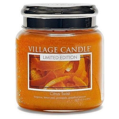 Village Candle Village Candle Village Duftkerze Citrus Twist | Mandarine Zitronenschale Ananas Grapefruitblüte - mittleres Glas