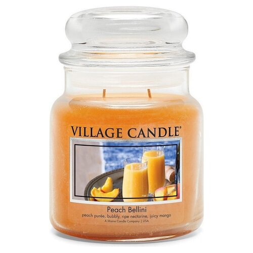 Village Candle Bougie du village - Peach Bellini - Bougie moyenne - 105 heures de brûlage