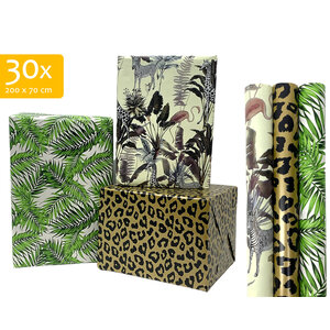 Cadopor - Packing paper - Gift paper 200 x 70 cm "Safari" - 30 rolls