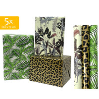 Geschenkpapier - Verpackungspapier - Geschenkpapier 200 x 70 cm "Safari" - 5 Rollen