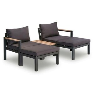 Mondial Living 4-person lounge set Firenza Tete a Tete | Incl. Acacia wooden table