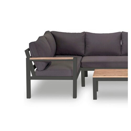 Mondial Living Lounge-Set für 4 Personen Firenza | Eckgarnitur inkl. Tisch aus Akazienholz