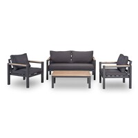 Lounge-Set für 4 Personen Firenza | inkl. Tisch aus Akazienholz