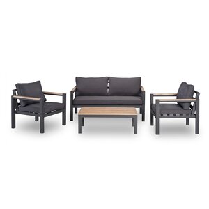 Mondial Living Lounge-Set für 4 Personen Firenza | inkl. Tisch aus Akazienholz