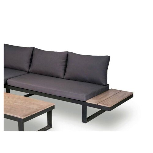 Mondial Living Set Set Titan | Ensemble de coin comprend une table en bois acacia