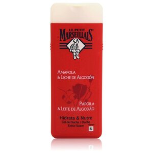 Gel de douche / gel de douche 400 ml - Le Petit Marseillais Amapola & Leche de Algodon