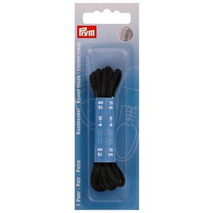 Lacci rotondi 75 cm x 3 mm neri Lacci rotondi 75 cm x 3 mm neri