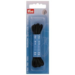 Sznurowadła okrągłe 75 cm x 3 mm czarne