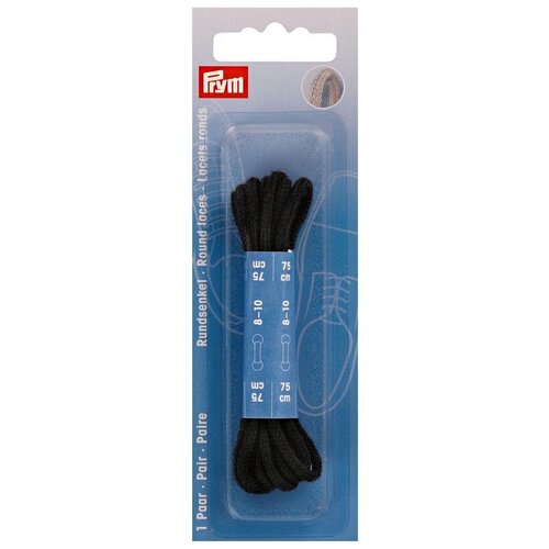 Lacets ronds 75 cm x 3 mm noirs