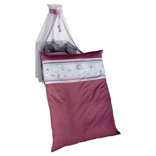 Roba Roba Beddengoedset Lucky Angel 135 x 100 cm Roze/wit 4-delig