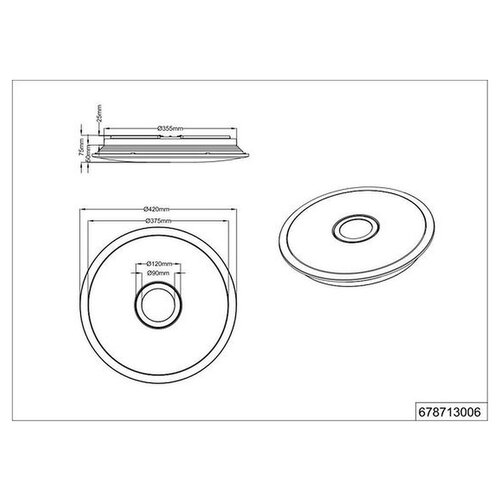 TRIO Trio Osaka - Ceiloniere Chrome Ø42 cm - SMD LED