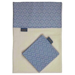 Pericles Pericles cribs and demolition 100 x 150 cm cotton white/blue