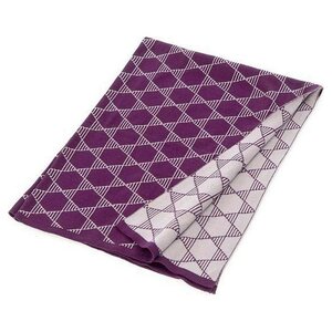 Smallstuff Baby blanket knitted stars 70 x 100 cm of aubergine