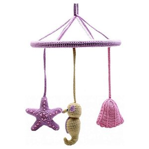 NatureZOO Naturzoo Mobile Marine Animals Crochet Junior 24 cm Pink/Beige