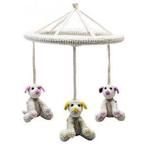 NatureZOO Naturzoo Mobile Dalmatians crocheted junior 24 cm white