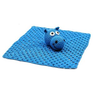 NatureZOO Naturzoo Cuddly Tissu Hippo Croched 10 cm Bleu foncé