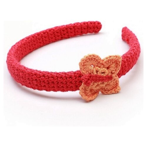 NatureZOO NatureZOO Haarband / Diadeem voor baby Vlinder Rood/oranje