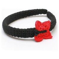 Naturzoo Hair Band / Diadem für Baby Schmetterling schwarz / rot