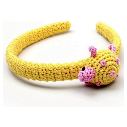 NatureZOO Naturzoo Hair Band / Diadem pour bébé tortue jaune / rose