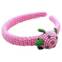 NatureZOO Haarband / Diadeem voor baby Schildpad Roze/groen