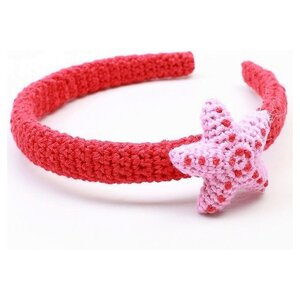 NatureZOO NatureZOO Haarband / Diadeem voor baby Ster Rood/roze
