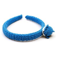 Naturzoo Haarband / Diadem für Baby Narwal Blau